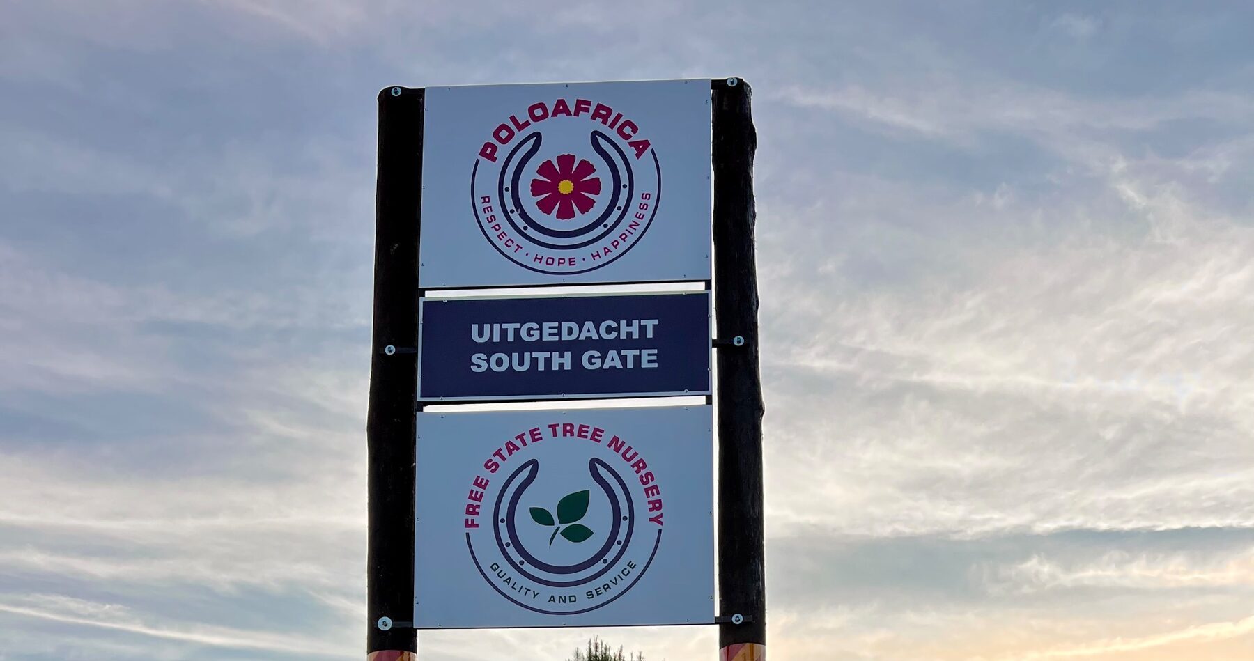 South gate sign
